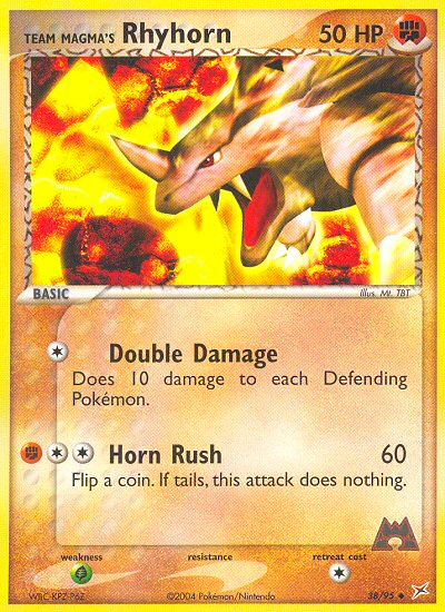 Team Magma v Aqua Team Magma's Rhyhorn #38/95